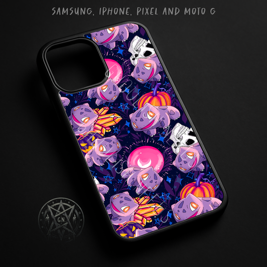 Pumpkin & Skulls Halloween Phone Case – iPhone, Samsung, Pixel & Moto G