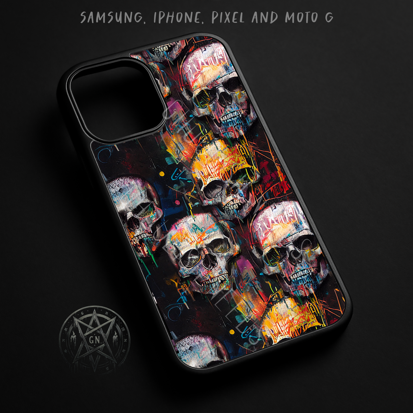 Graffiti Skulls Phone Case – iPhone, Samsung, Pixel & Moto G