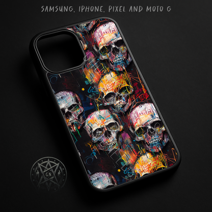 Graffiti Skulls Phone Case – iPhone, Samsung, Pixel & Moto G