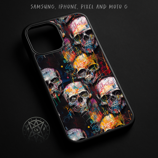 Graffiti Skulls Phone Case – iPhone, Samsung, Pixel & Moto G