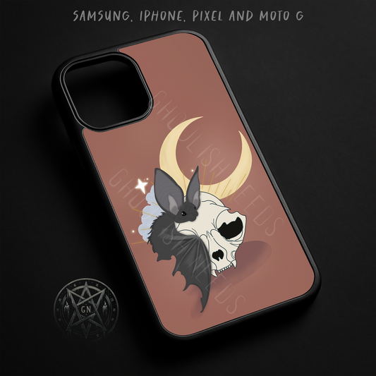Cute Sleepy Bat Phone Case – iPhone, Samsung, Pixel & Moto G