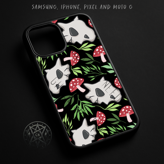 Cute Skull & Mushroom Phone Case – iPhone, Samsung, Pixel & Moto G