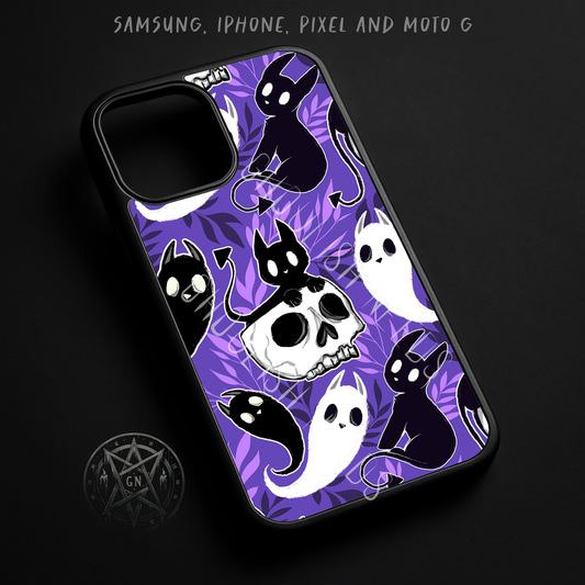 Ghost & Demon Cat Phone Case – iPhone, Samsung, Pixel & Moto G