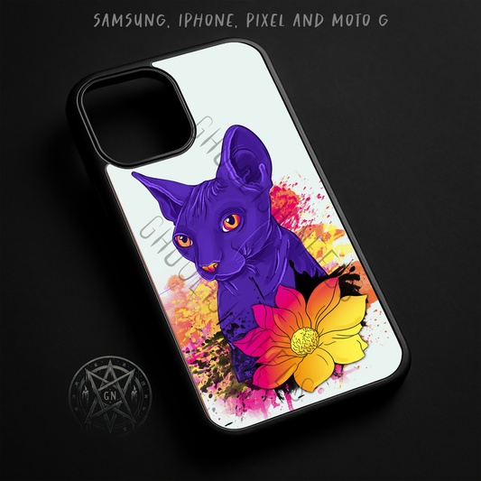 Purple Sphynx Cat Phone Case – iPhone, Samsung, Pixel & Moto G