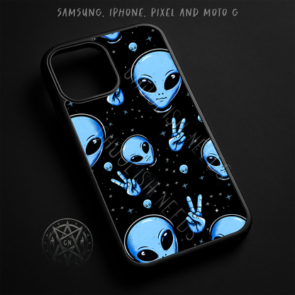 Blue Alien Phone Case – iPhone, Samsung, Pixel & Moto G