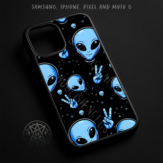 Blue Alien Phone Case – iPhone, Samsung, Pixel & Moto G
