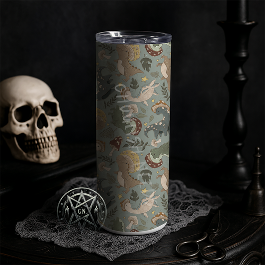 Dino Mushroom Blue 20oz Double Insulated Tumbler