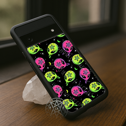 Neon Aliens Phone Case