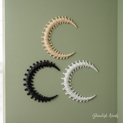 Vertebrae Crescent Moon Wall Decor