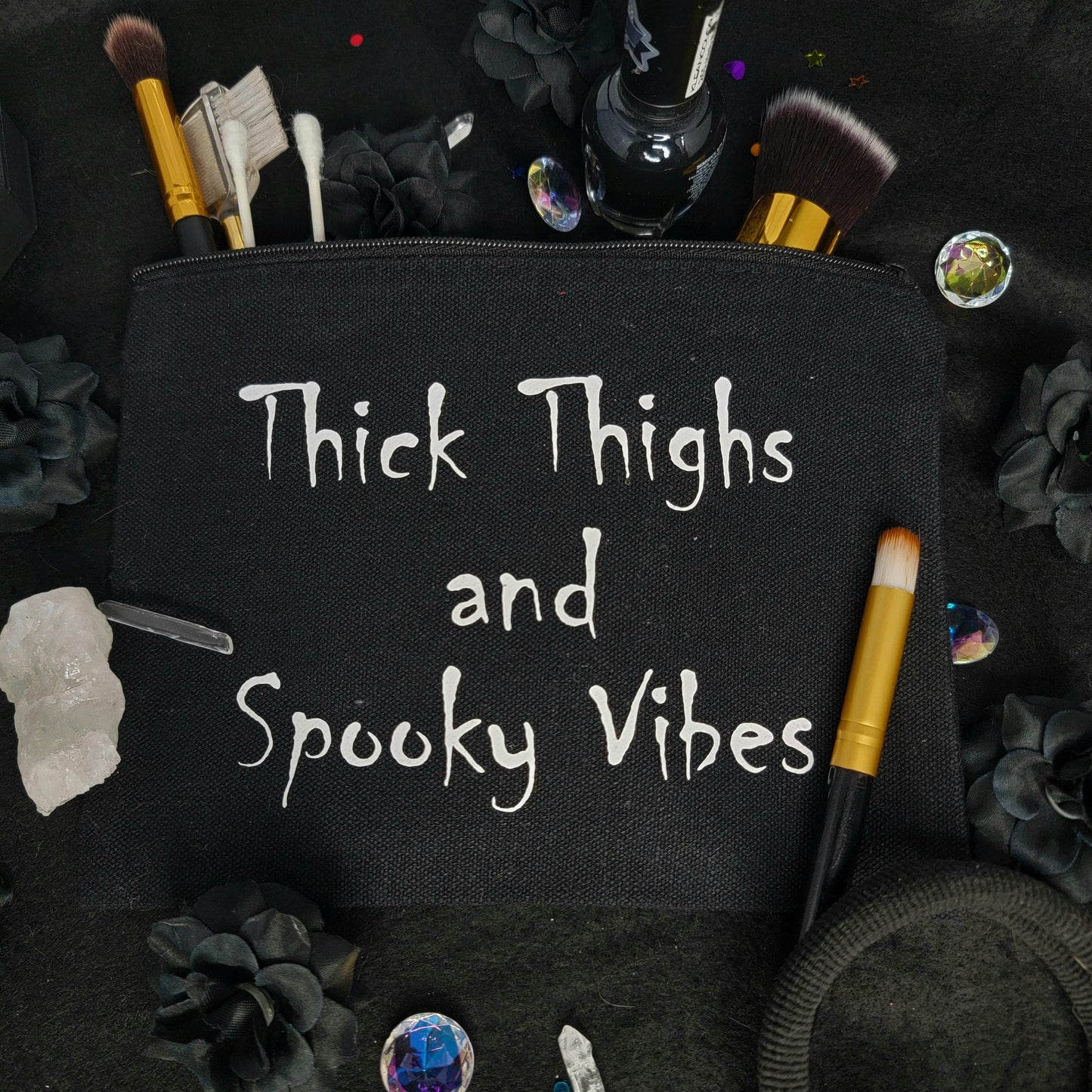 Thick Thighs and Spooky Vibes Makeup Bag