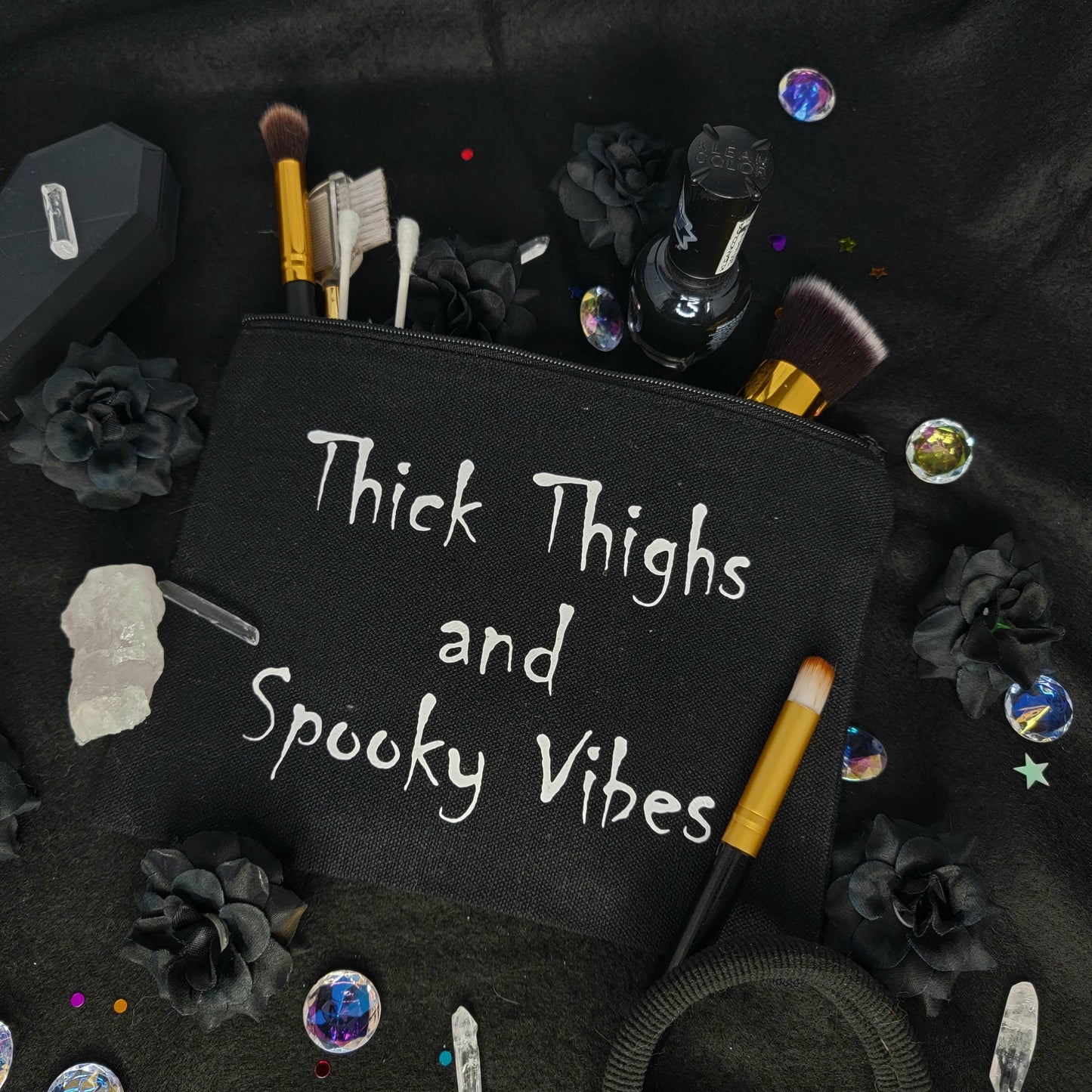 Thick Thighs and Spooky Vibes Makeup Bag