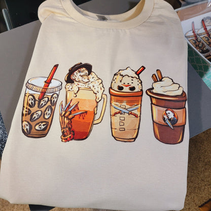 Horror Fall Drinks Unisex T-shirt