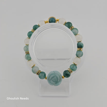 LIMITED - Falling flowers Jade Bracelet - Roughly 17cm