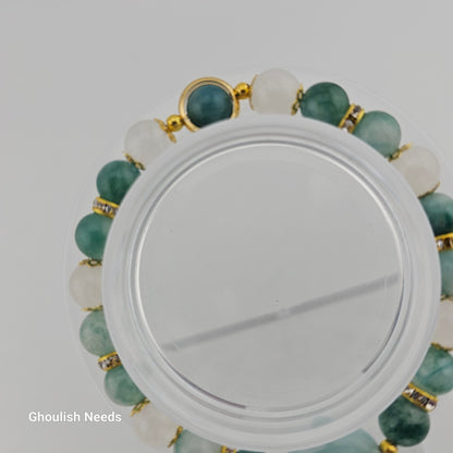 LIMITED - Falling flowers Jade Bracelet - Roughly 17cm