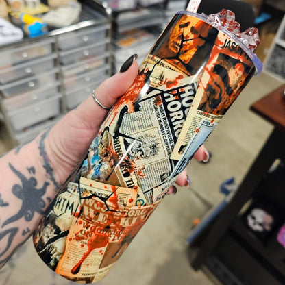 Bloodied scream filled tumbler