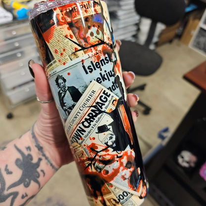 Bloodied scream filled tumbler