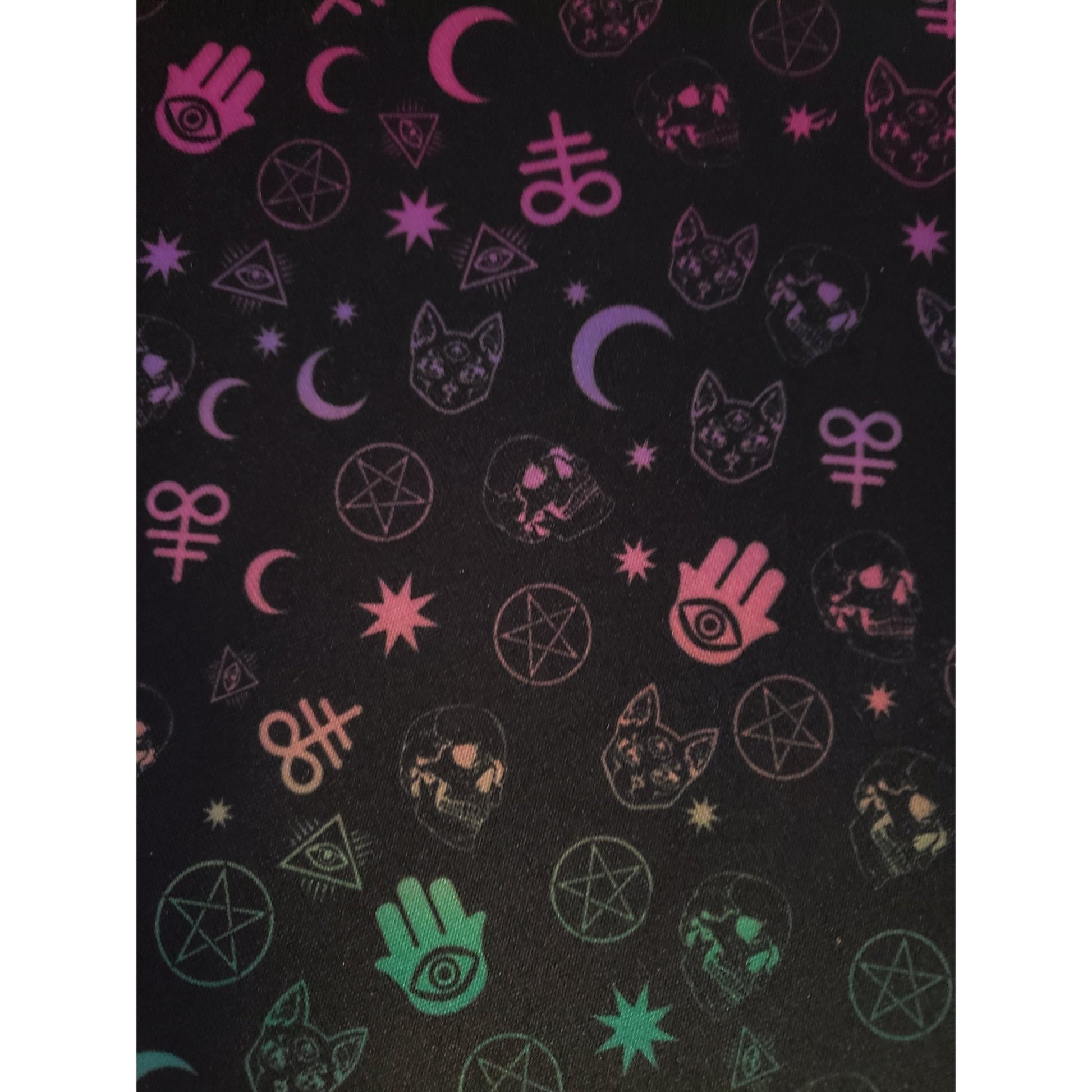Rainbow Witchy Mousepad mockup - Vibrant pagan design on desk
