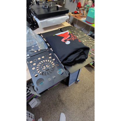 Festive AF Pullover Hoodie mockup - Skull with Santa hat design