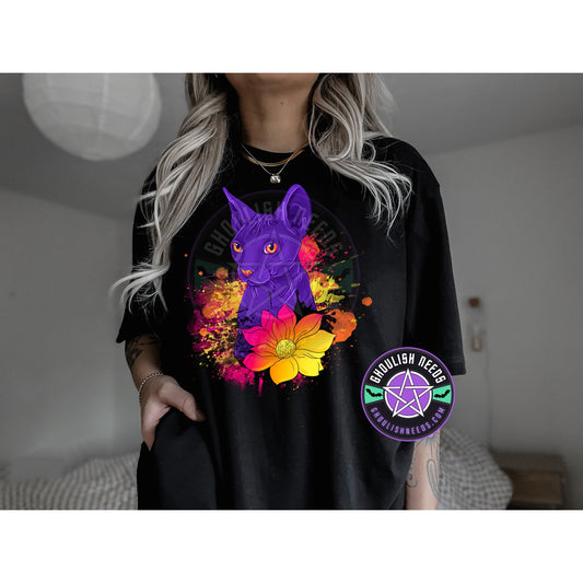 Purple Cat Unisex T-shirt