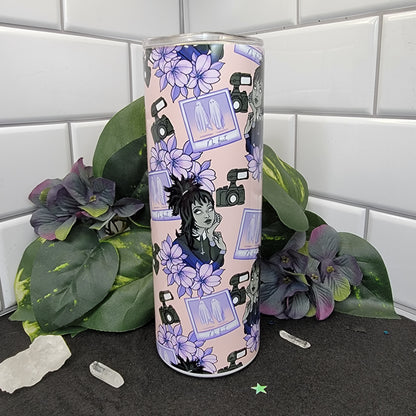 Teen goth Girl 20oz Tumbler mockup - Lydia inspired gothic design