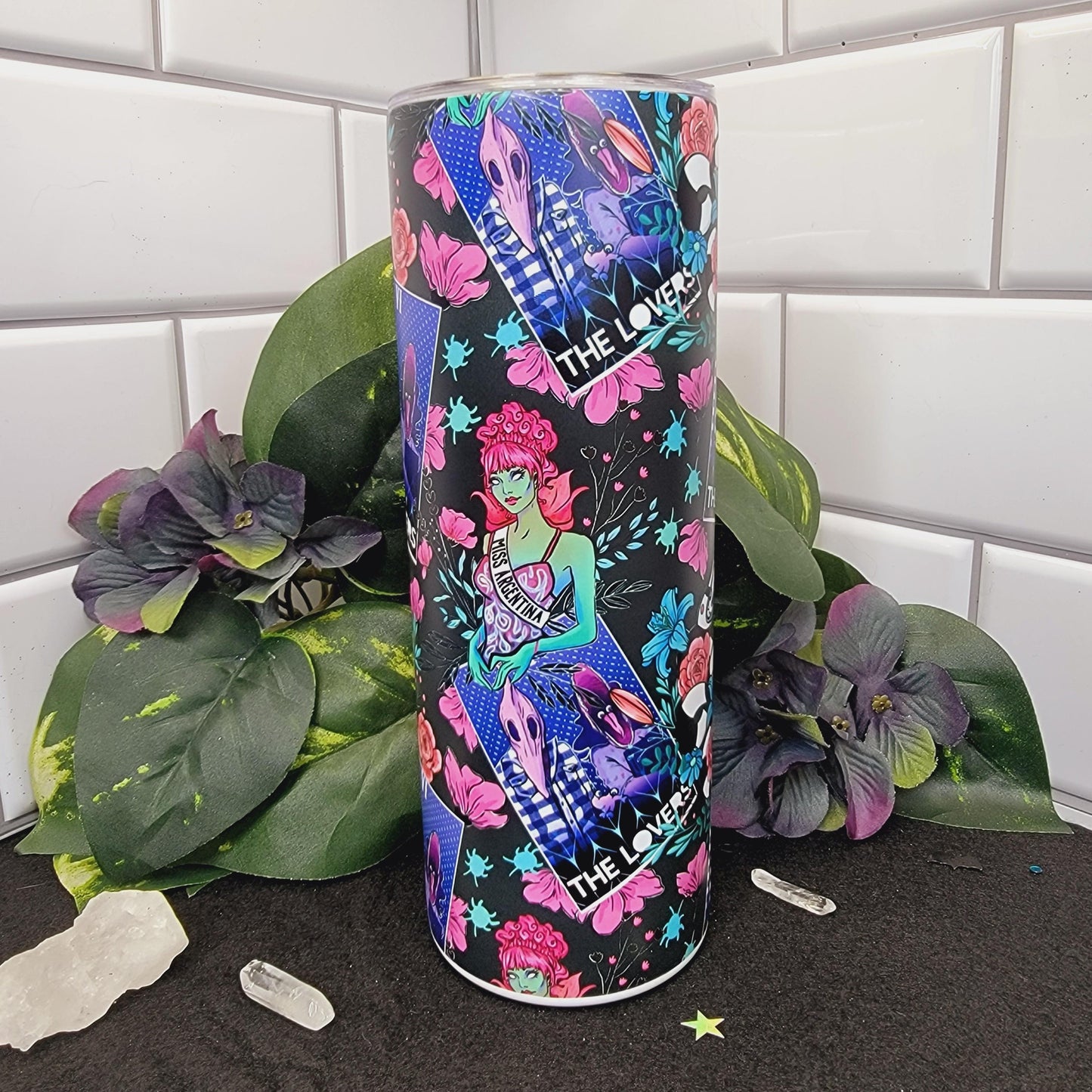 The Lovers Horror Tumbler - Double insulated stainless steel with lid and straw