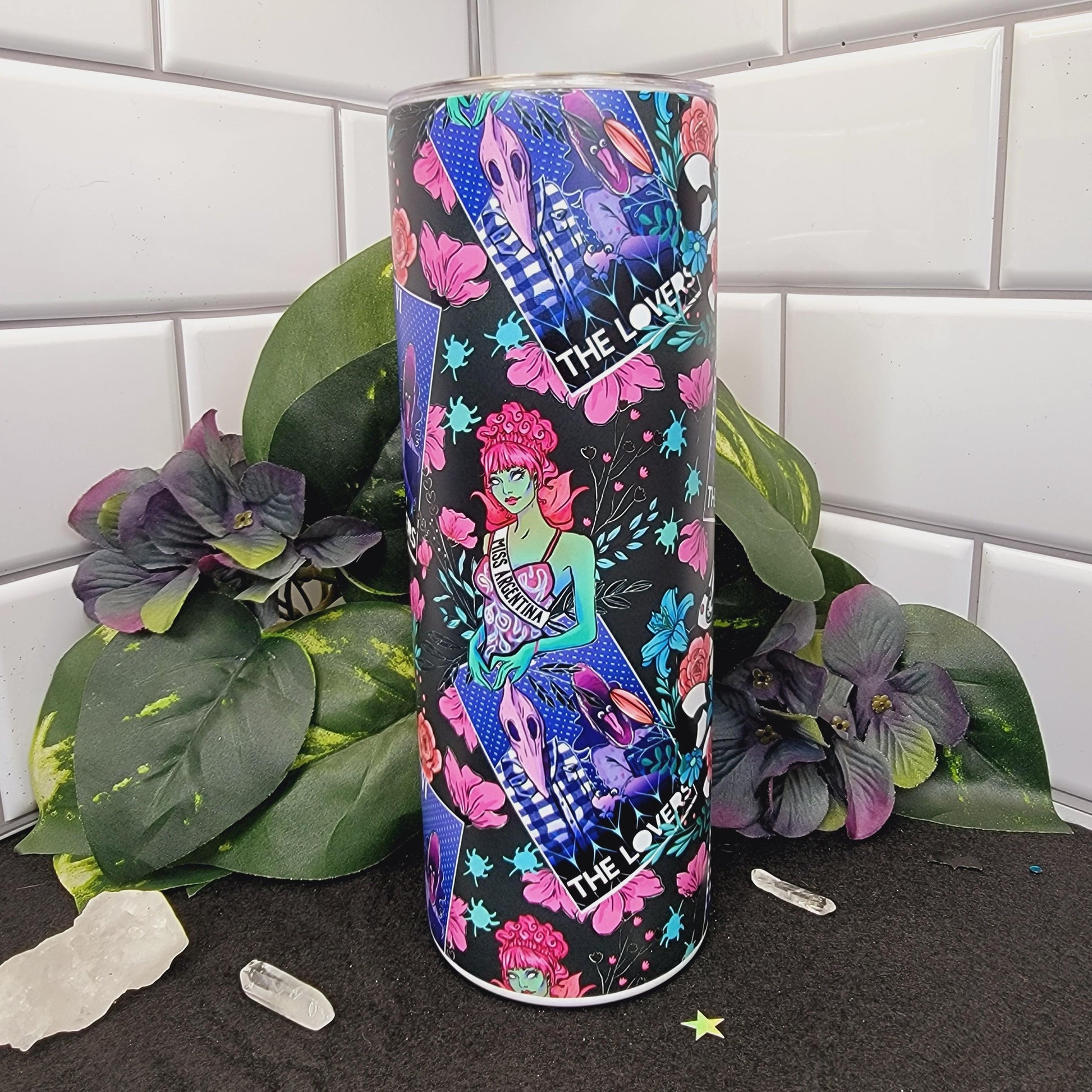 The Lovers Horror Tumbler - Double insulated stainless steel with lid and straw
