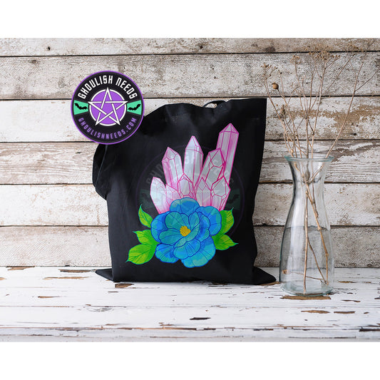Crystals and Flowers Tote Bag