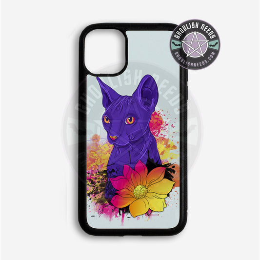 Purple Naked Cat Phone case