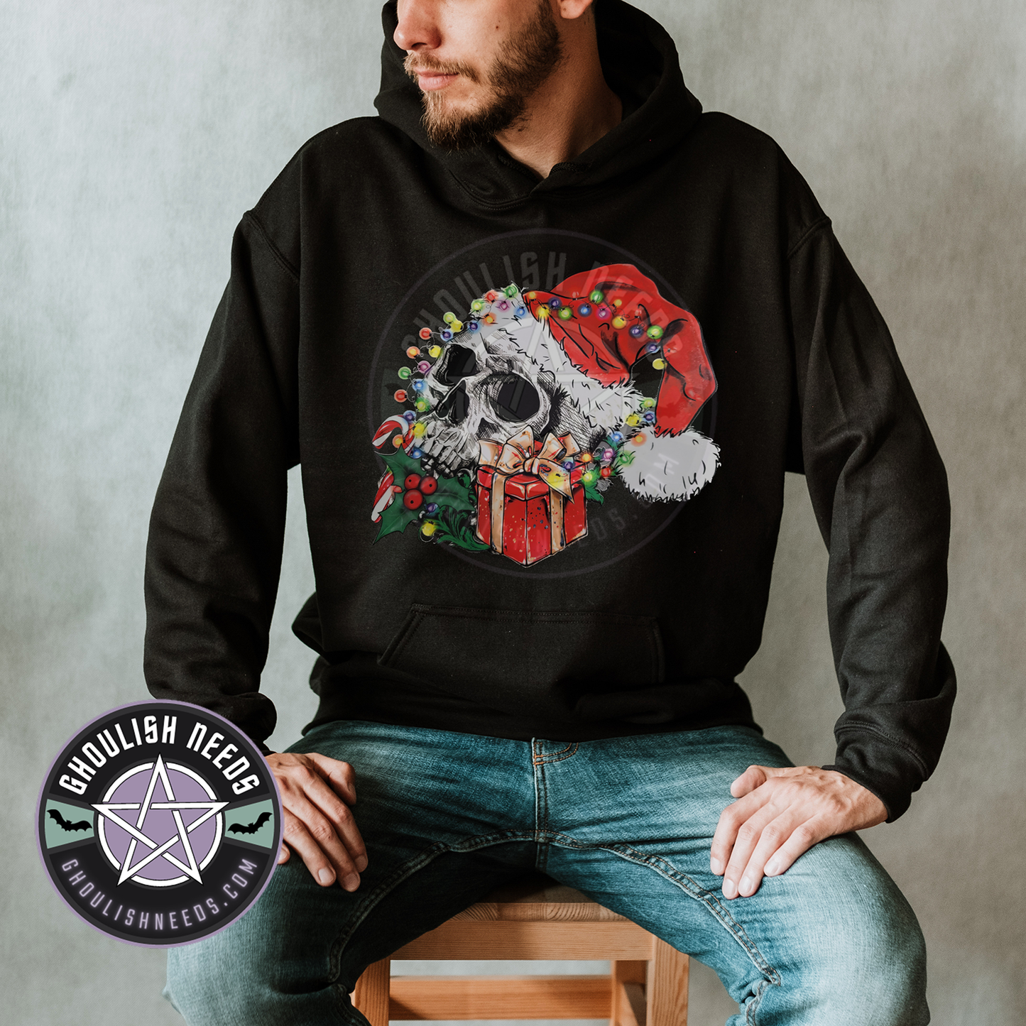 Skull and Gifts Pullover Hoodie